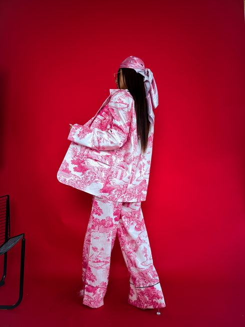 "LUXURY GEISHA" žakete - rozā ar baltu